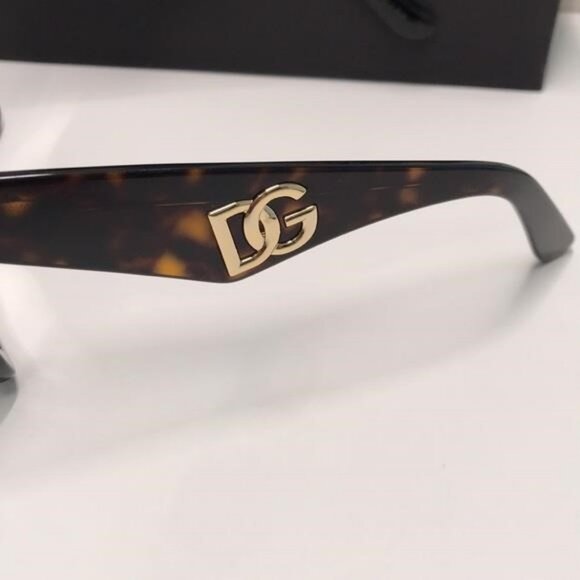 New Authentic Dolce & Gabbana DG4438 4536 Havana Square Sunglasses - Picture 7 of 11